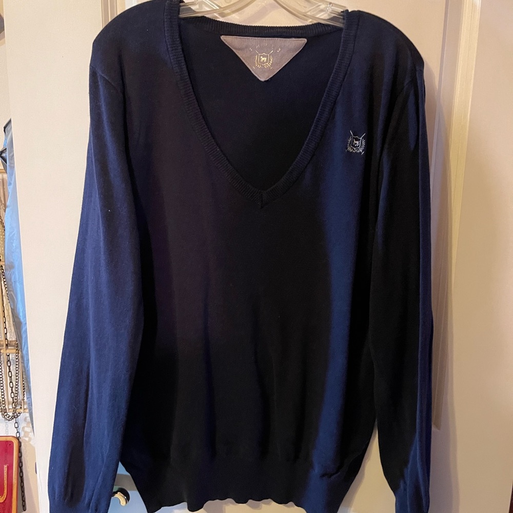 golf style V neck pull on sweater new
